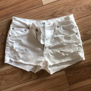 Agolde white shorts 28